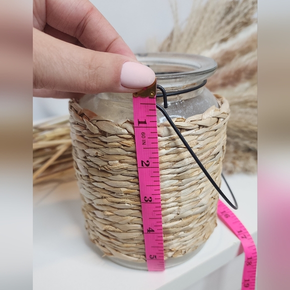 Rustic Pampas Grass Arrangement in Woven/Glass Vase - Picture 5 of 6